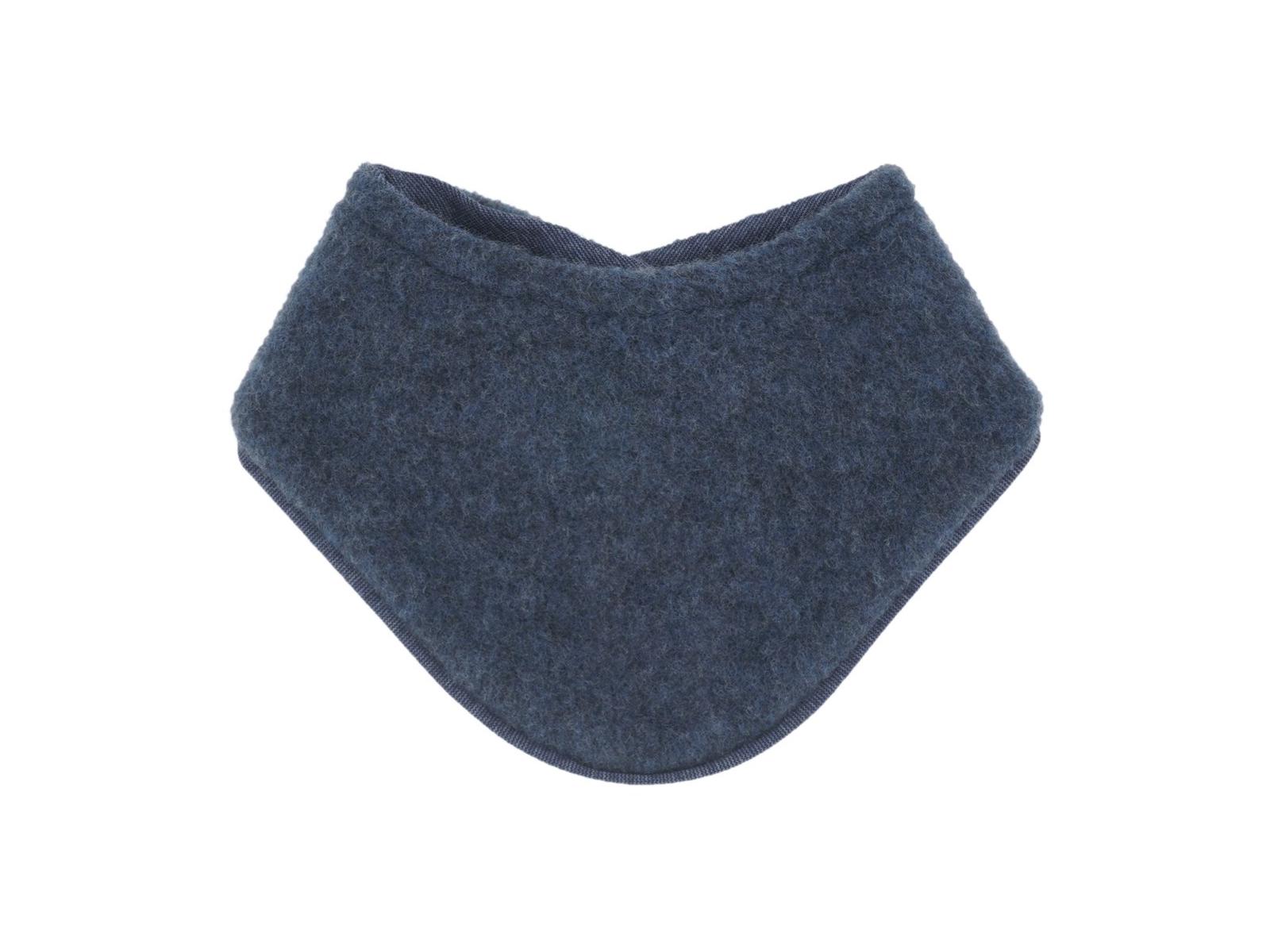 Dreieckstuch Bio-Schurwolle Fleece navy Gr. 1 (ab 3 Mon.)