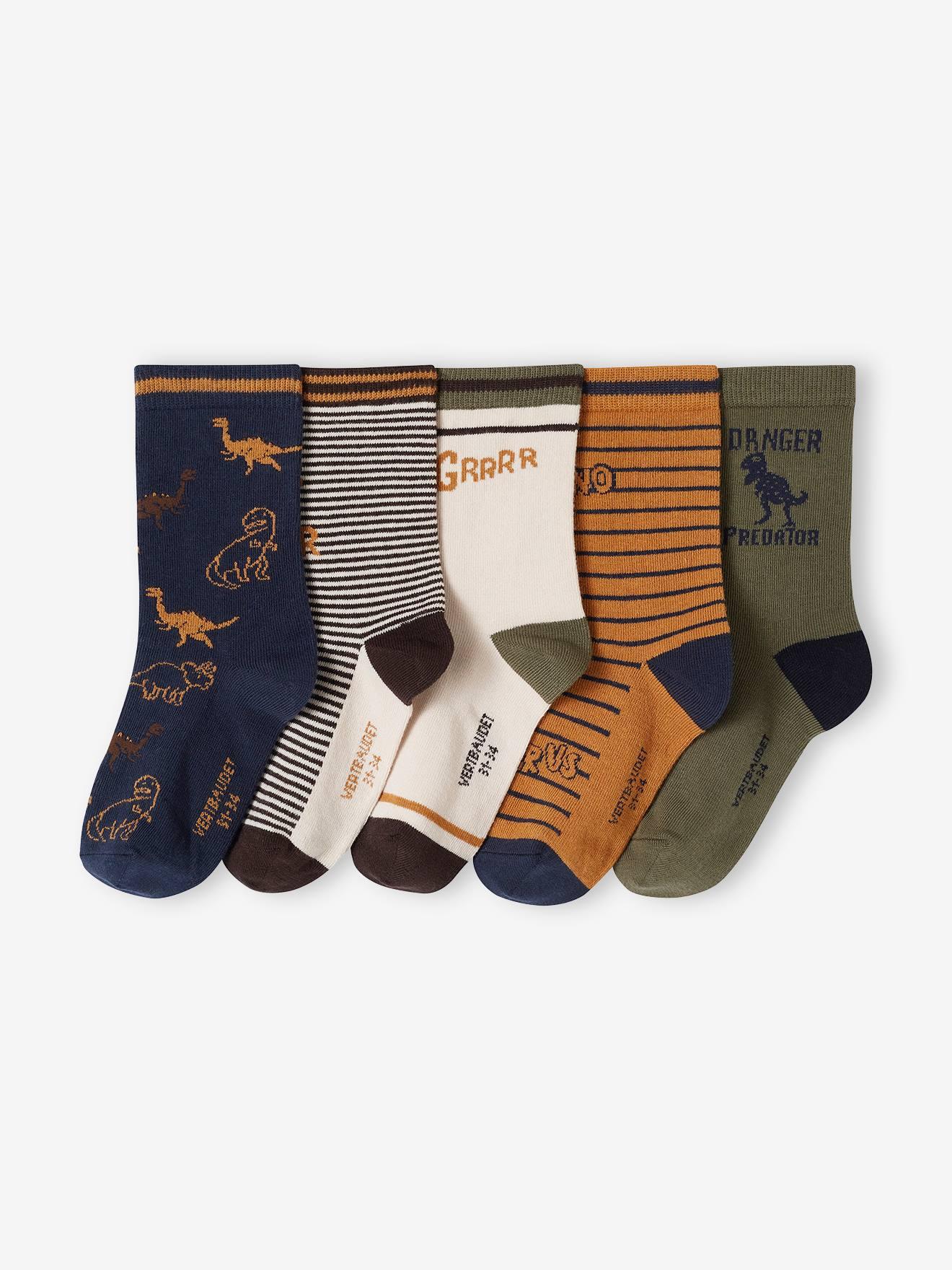 5er-Pack Jungen Socken mit Dinos pekannüsse
