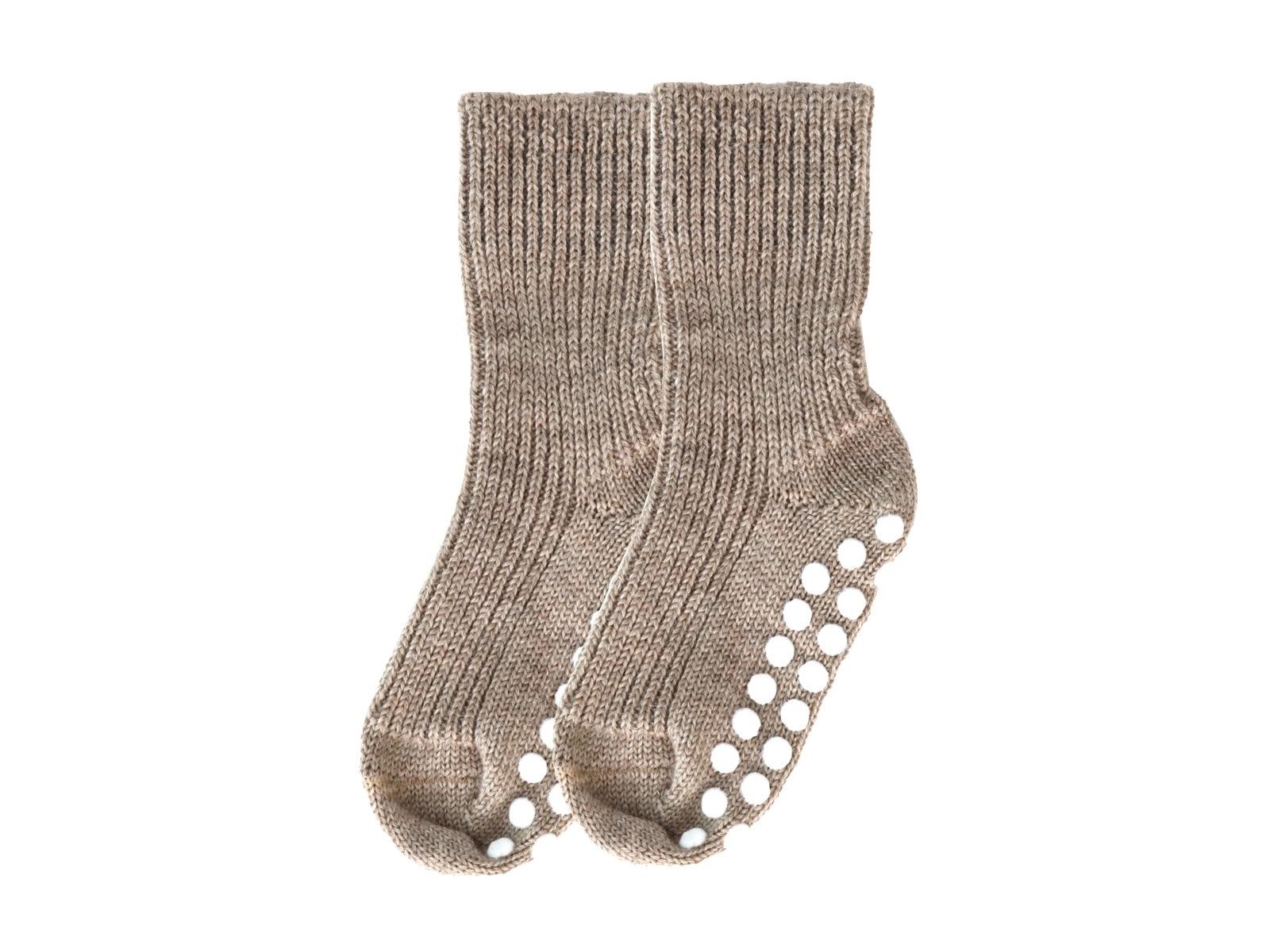 Kinder Stoppersocken Bio-Schurwolle savanne Gr. 18-20