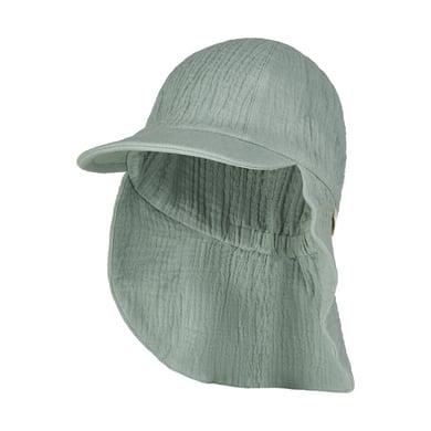 Sterntaler Schirmmütze mit Nackenschutz Musselin mattgrün