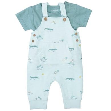 STACCATO Latzhose+Shirt honey gemustert