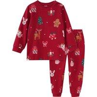 Baby Weihnachtsschlafanzug mit Allover-Print