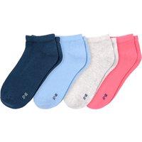 4 Paar Mädchen Sneaker-Socken meliert