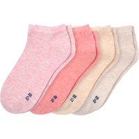 4 Paar Mädchen Sneaker-Socken meliert