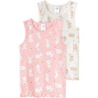 2 Baby Unterhemden mit Hasen-Allover