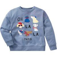 Mädchen Sweatshirt mit Hunde-Motiv