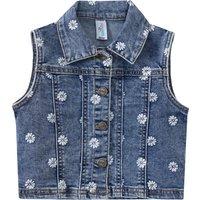 Baby Jeansjacke mit Blüten-Allover