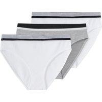 3 Mädchen Seamless-Slips in Rippstruktur