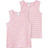 2 Baby Unterhemden im Muster-Mix