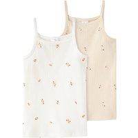 2 Baby Unterhemden mit Rippstruktur