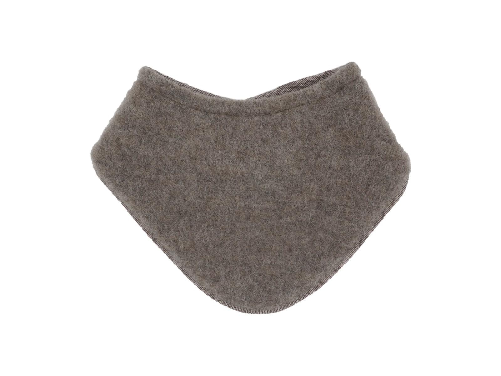 Dreieckstuch Bio-Schurwolle Fleece braun-meliert Gr. 0 (0-3 Mon.)